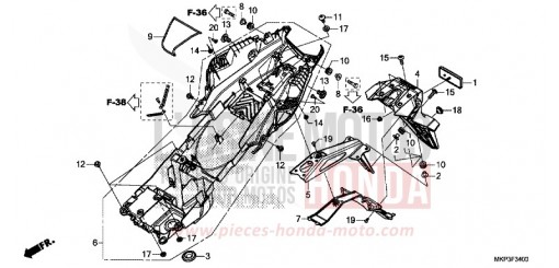 PARAFANGO POSTERIORE CBR500RAN di 2022